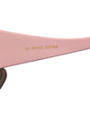 Marked as Von Dolce Pink Rhinestone Shield Sunglasses