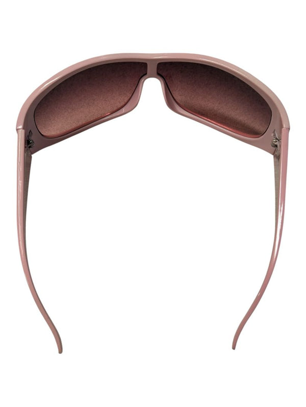 Marked as Von Dolce Pink Rhinestone Shield Sunglasses