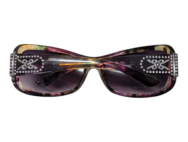 Lot of 2 Fashion Sunglasses – Red DG-Style & Floral Rhinestone Frames