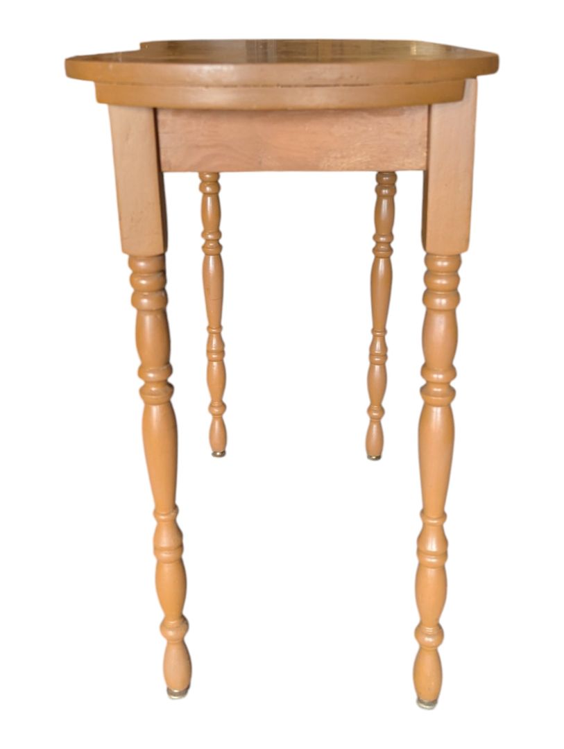 Vintage Kidney-Shaped Wood Writing Table