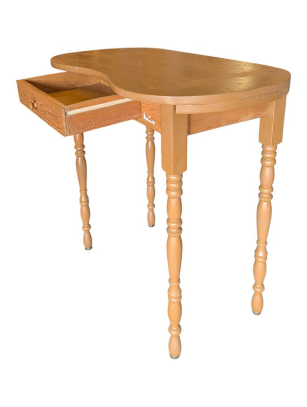 Vintage Kidney-Shaped Wood Writing Table