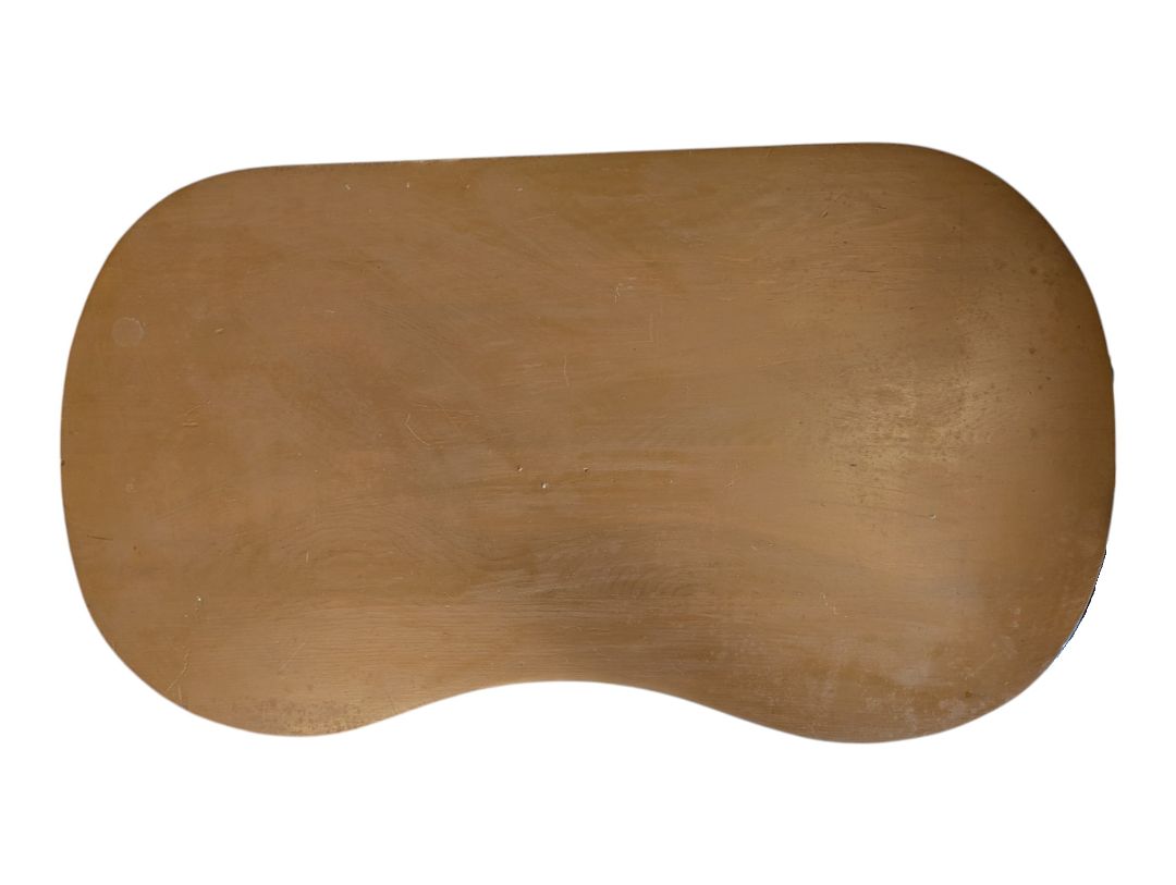 Vintage Kidney-Shaped Wood Writing Table
