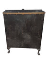 Antique-Style Curved Glass Display Cabinet with Claw Feet