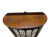 Antique-Style Curved Glass Display Cabinet with Claw Feet