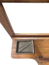Antique Oak Hall Tree with Mirror, Coat Hooks and Umbrella Stand