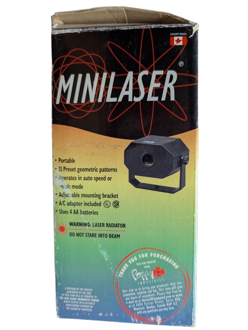 Poppy Industries Mini Laser Party Light Projector