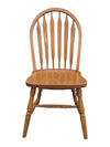 Solid Oak Double Pedestal Dining Set with 6 Windsor Chairs