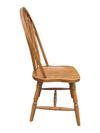 Solid Oak Double Pedestal Dining Set with 6 Windsor Chairs
