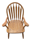 Solid Oak Double Pedestal Dining Set with 6 Windsor Chairs