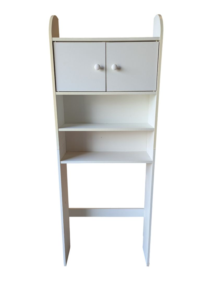 White Over-the-Toilet Bathroom Storage Cabinet