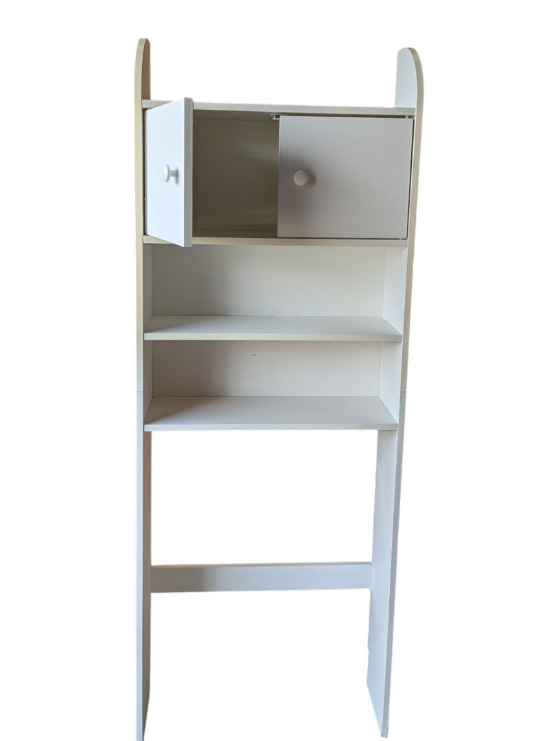 White Over-the-Toilet Bathroom Storage Cabinet
