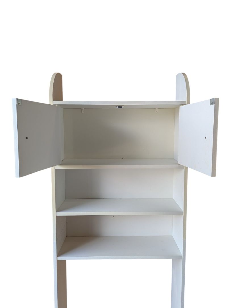 White Over-the-Toilet Bathroom Storage Cabinet