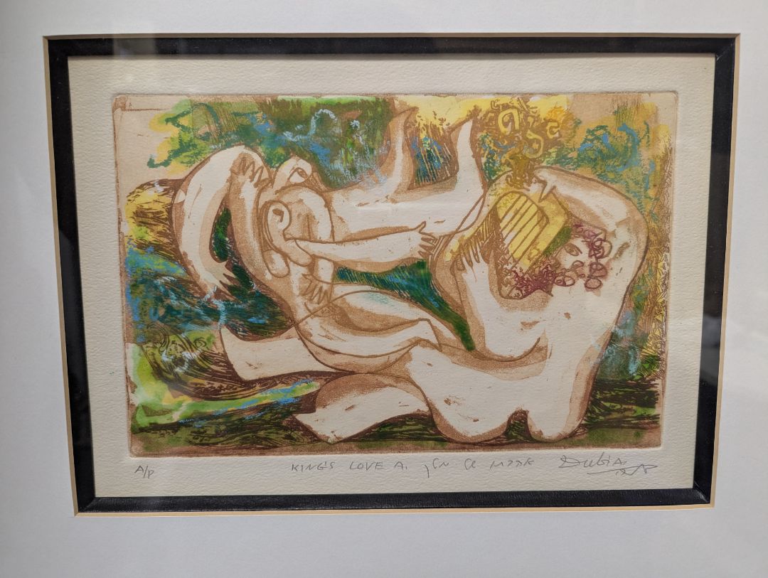 Dubi Arie “King’s Love A” Framed Signed Artist Proof Hand-Coloured Etching Print