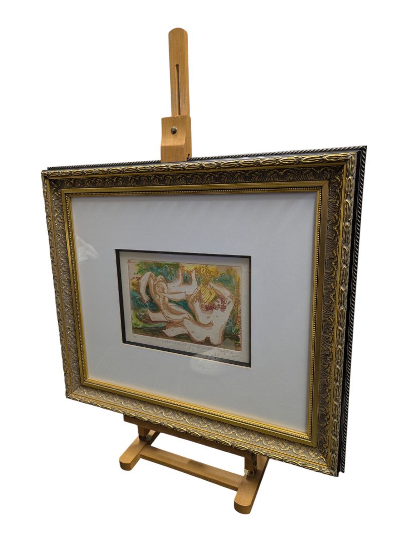 Dubi Arie “King’s Love A” Framed Signed Artist Proof Hand-Coloured Etching Print