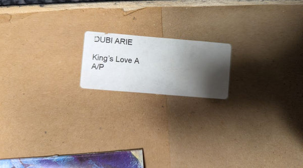 Dubi Arie “King’s Love A” Framed Signed Artist Proof Hand-Coloured Etching Print