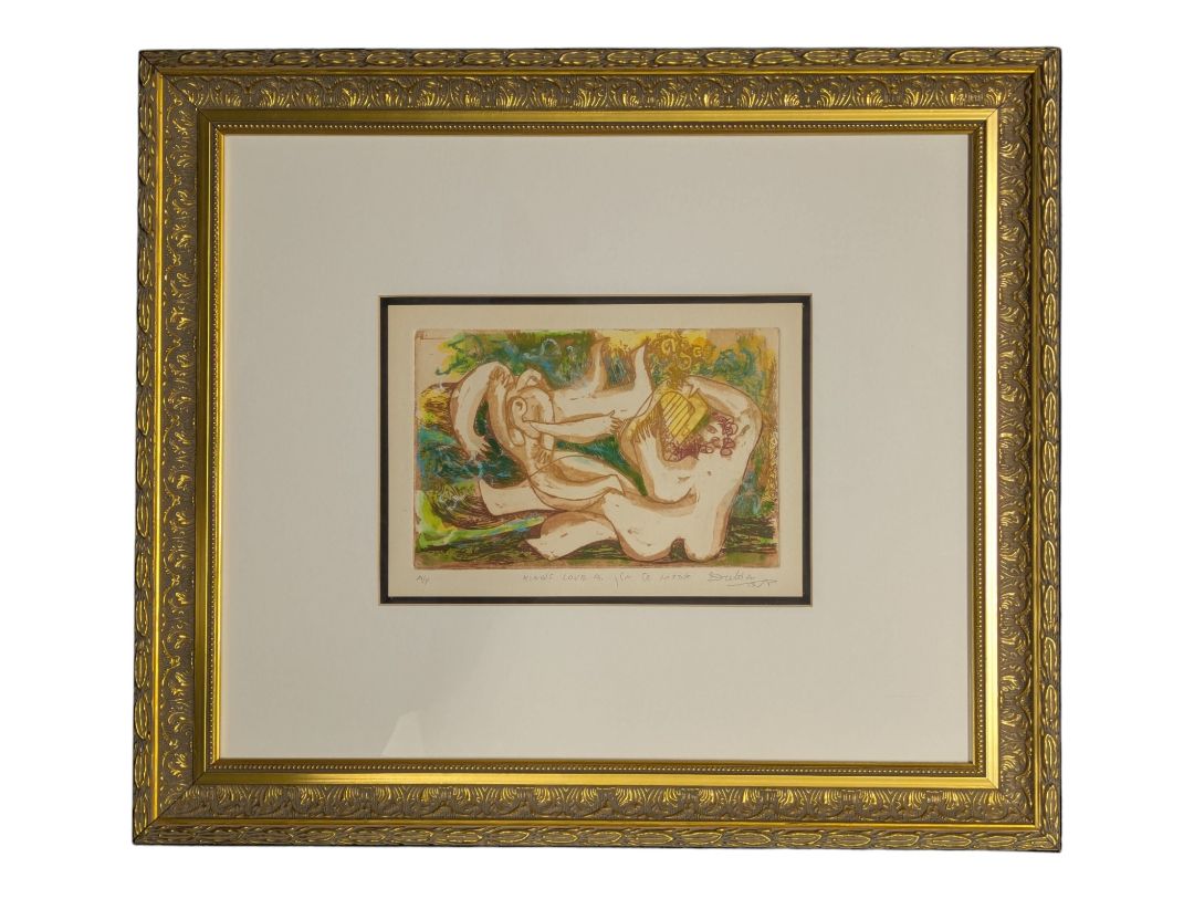 Dubi Arie “King’s Love A” Framed Signed Artist Proof Hand-Coloured Etching Print
