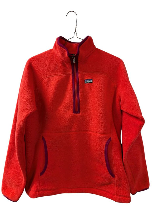 Patagonia Girls’ Synchilla Fleece Pullover – Red/Orange – Size XXL (16–18)