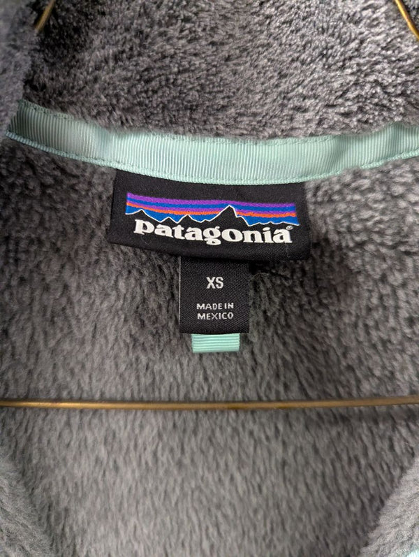 Patagonia Women’s Full-Zip Re-Tool Fleece Jacket – Grey/Mint – Size XS