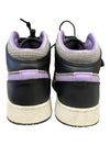 Air Jordan 1 Mid GS "Grey Plaid / Purple" Basketball Shoes – US Youth 5.5Y