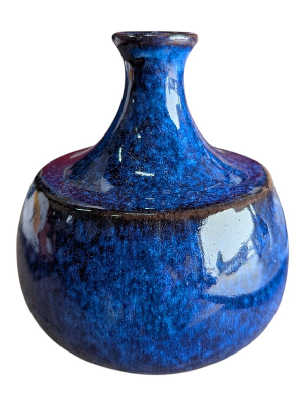 Elsi Bourelius Swedish Stengods Blue Glazed Stoneware Vase