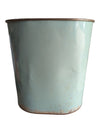 Vintage Floral Lithographed Metal Wastebasket