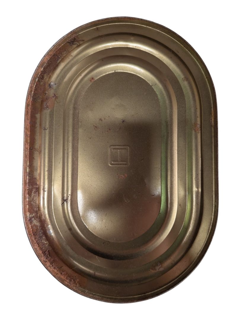 Vintage Floral Lithographed Metal Wastebasket