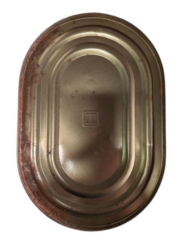 Vintage Floral Lithographed Metal Wastebasket