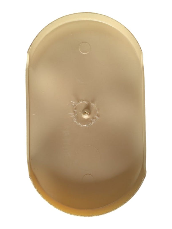 Vintage Mid-Century Cream Plastic Wastebasket with Atomic Starburst Motif