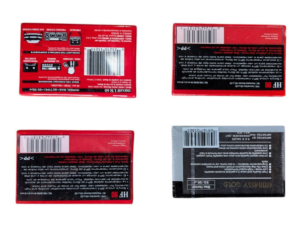 Sony Cassette Tape Storage Case with 4 Audio Cassette Tapes