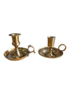 Pair of Vintage Brass Chamberstick Candle Holders
