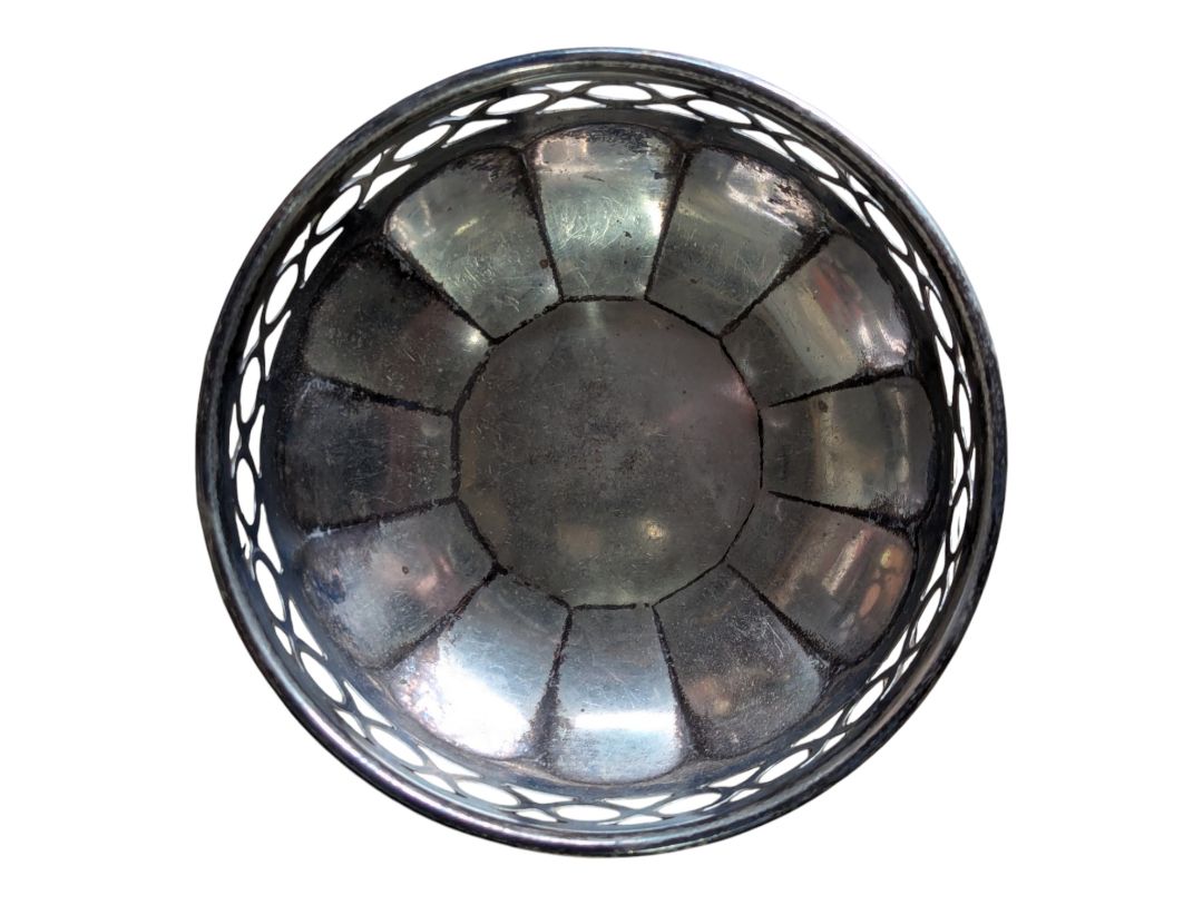 Vintage Pierced Silver-Plated Bon Bon / Nut Bowl