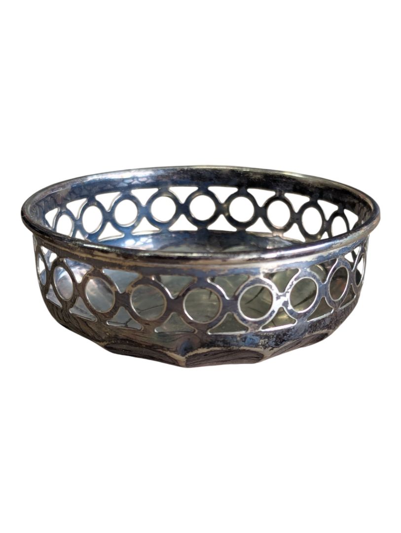 Vintage Pierced Silver-Plated Bon Bon / Nut Bowl