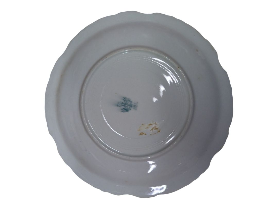 Vinatge Fruit Motif Porcelain Deep Plate with St. Louis Crest Backstamp