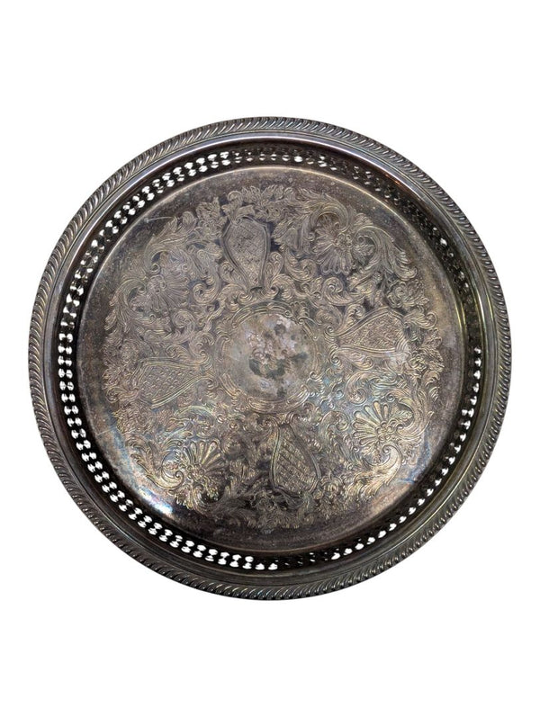 Vintage Marlboro Canada Silver-Plated Footed Gallery Tray