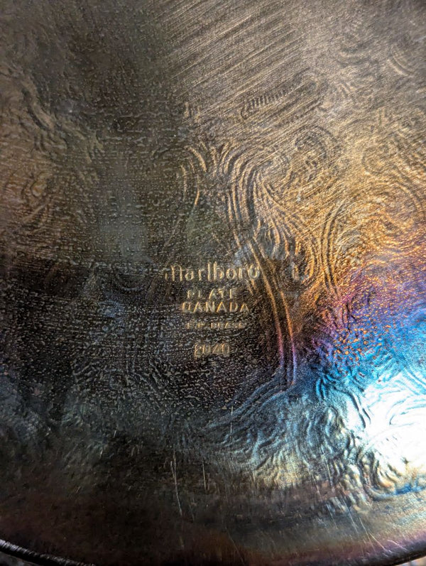 Vintage Marlboro Canada Silver-Plated Footed Gallery Tray