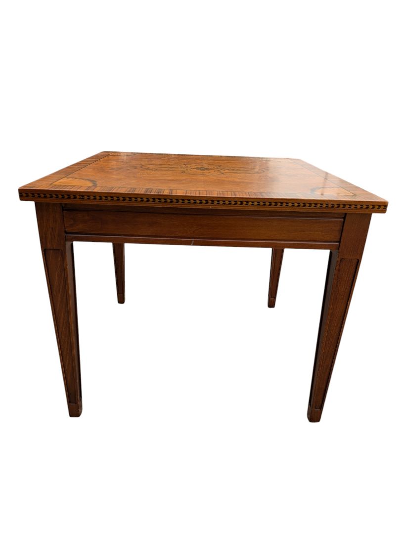 Pair of Matching Vintage Inlaid Wood Occasional Tables