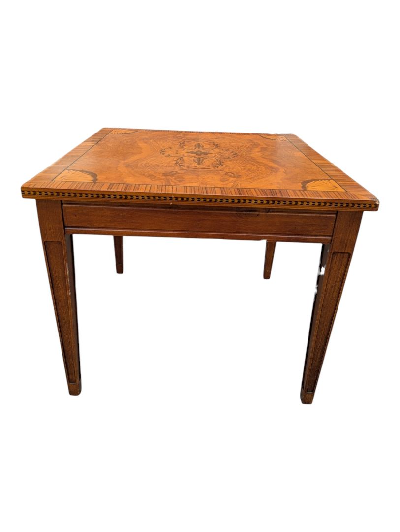 Pair of Matching Vintage Inlaid Wood Occasional Tables