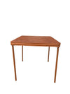 Vintage Cooey Developments Folding Card Table with Faux Leather-Look Vinyl Top