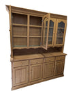 Solid Oak Lighted China Cabinet & Buffet Hutch
