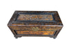 Hand-Carved Floral and Bird Wooden Storage Chest