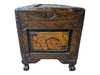 Hand-Carved Floral and Bird Wooden Storage Chest