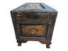 Hand-Carved Floral and Bird Wooden Storage Chest