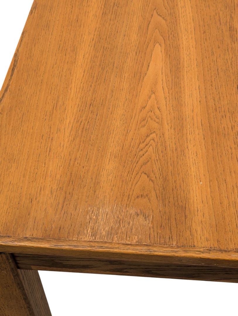 Vintage Oak Extendable Dining Table with 4 Cane-Back Chairs