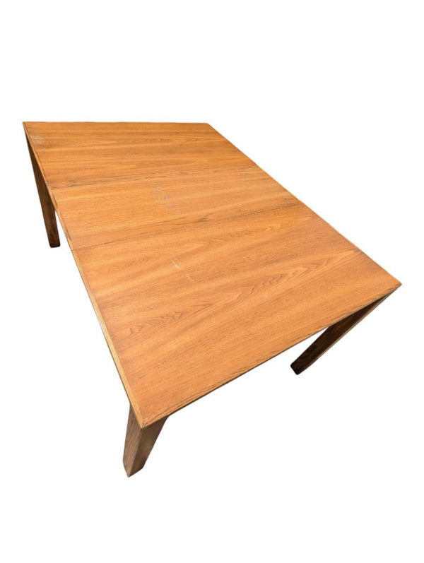 Vintage Oak Extendable Dining Table with 4 Cane-Back Chairs