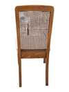 Vintage Oak Extendable Dining Table with 4 Cane-Back Chairs