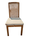 Vintage Oak Extendable Dining Table with 4 Cane-Back Chairs