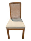 Vintage Oak Extendable Dining Table with 4 Cane-Back Chairs