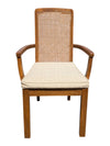 Vintage Oak Extendable Dining Table with 4 Cane-Back Chairs