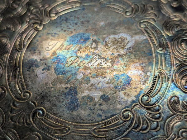 Vintage Marlboro Canada Silver-Plated Footed Gallery Tray