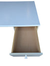 White Student Writing Desk with Drawer & Cabinet Storage